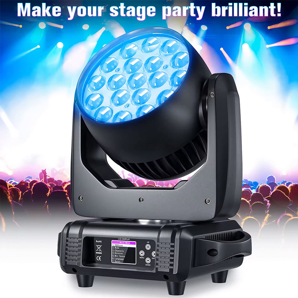 19x15W shaking head staining light