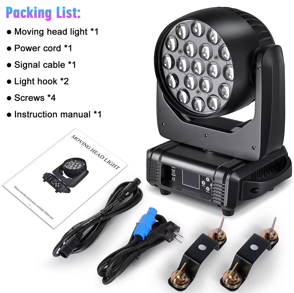 19x15W shaking head staining light